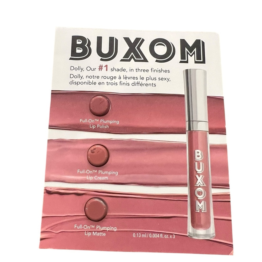 Buxom Full-On Plumping Lip Polish Dolly - 3 Finishes Sample Size .13 ml Sealed